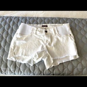 DL 1961 Maternity white jean shorts Renee sz 28